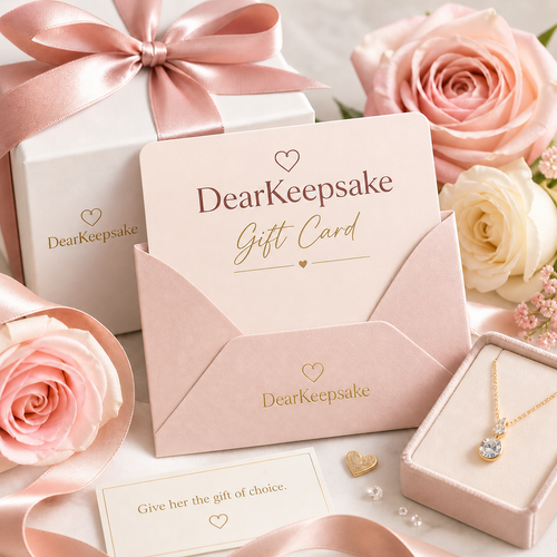 DearKeepsake digital gift card for meaningful message-card necklace gifts