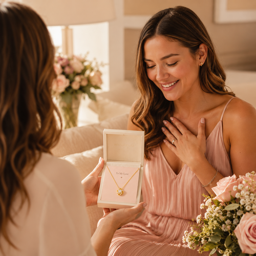 To My Love Pride Love Knot Necklace gold finish in premium gift box